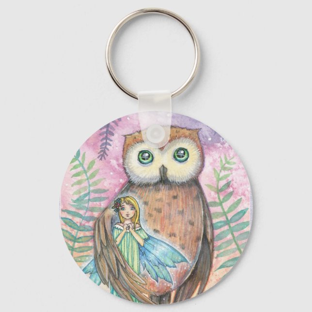 Porte-clés Cute Owl et Fairy Porte - clé (Recto)