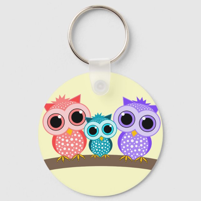 Porte-clés cute owls (Recto)
