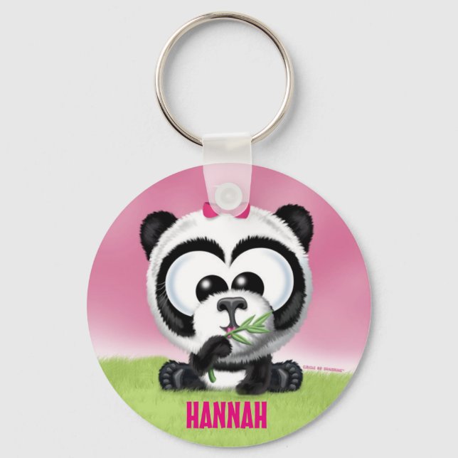 Porte-clés Cute Panda Porte - clé personnalisé (Recto)
