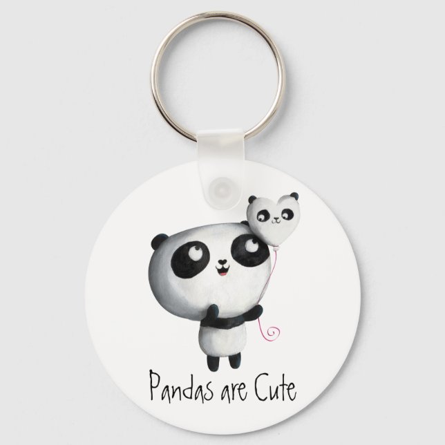 Porte-clés Cute Panda with Balloon (Recto)