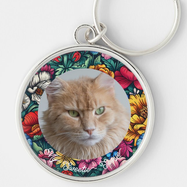 Porte-clés Cute personnalisable Porte - clé de chat chien de  (Devant)