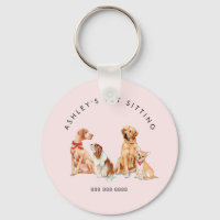 Cute Pet sitters promotional Keychain