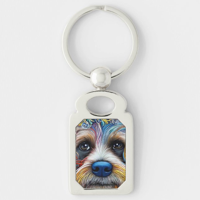 Porte-clés Cute Pop Art Terrier (Devant)