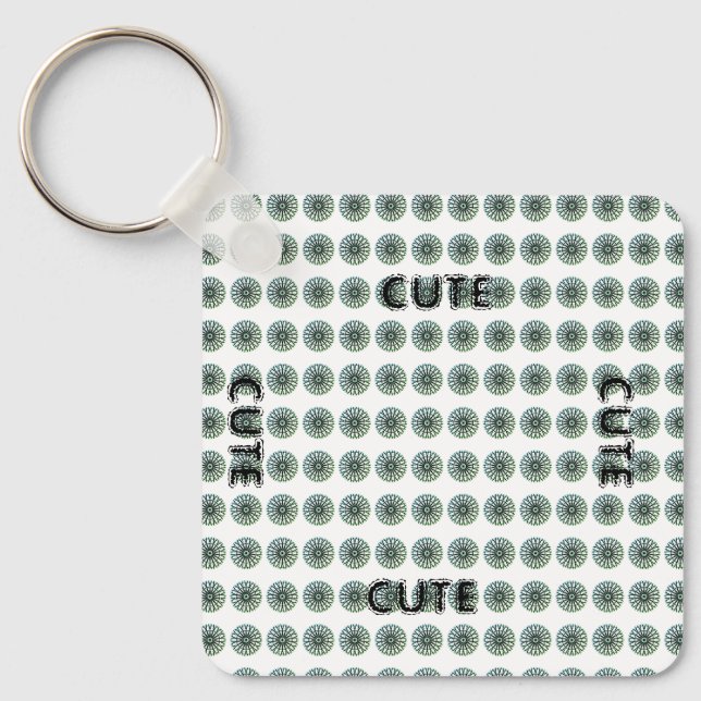 PORTE-CLÉS CUTE_ PORTE - CLÉ NOIR ET VERT (Recto)