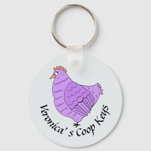 Porte-clés Cute Poulet Coop Customisé