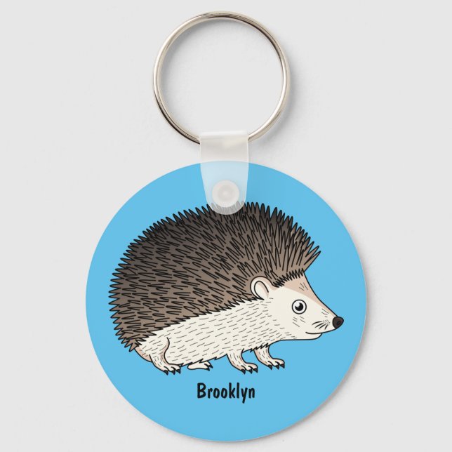 Porte-clés Cute prickly hedgehog cartoon (Recto)