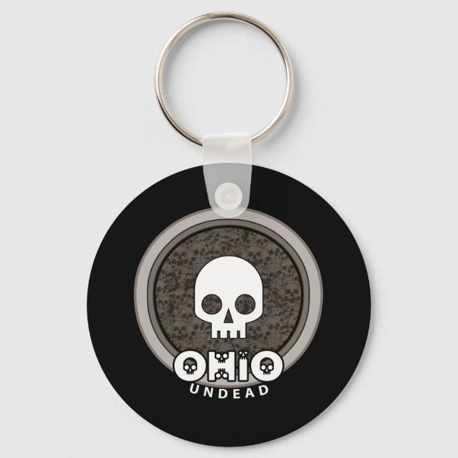Porte-clés Cute Punk Crâne Ohio Porte - clé foncé (Recto)