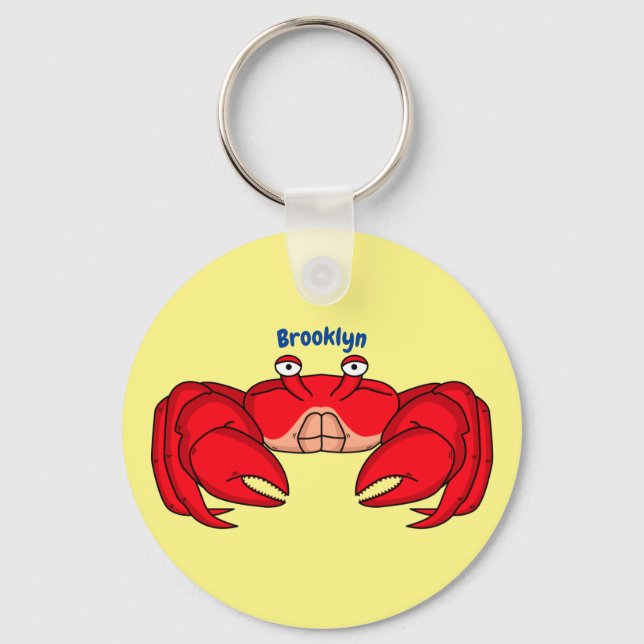 Porte-clés Cute red crab cartoon (Recto)