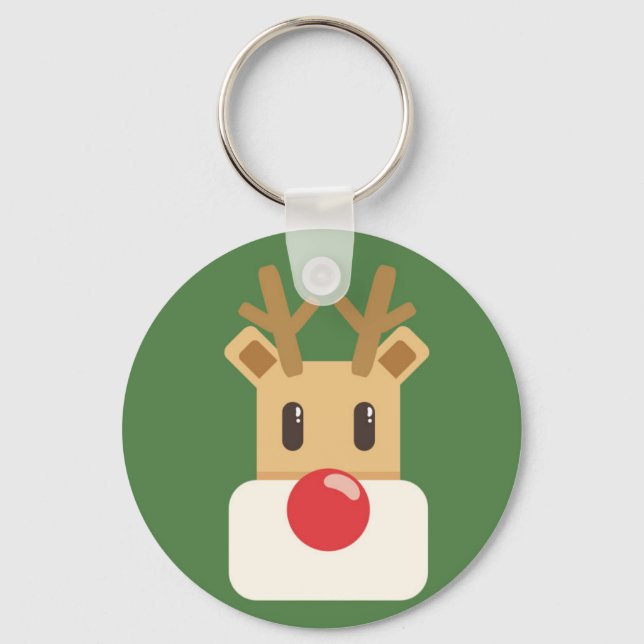 Porte-clés Cute Reindeer Head (Recto)
