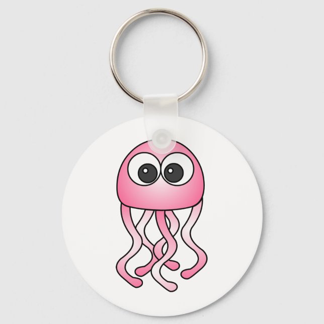 Porte-clés Cute rose Kawaii Porte - clé de méduse (Recto)