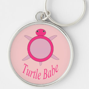 Porte-clés Cute Rose Tortue Porte - clé de bébé