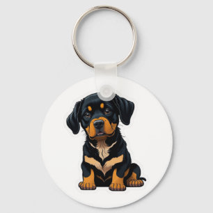 Porte-clés Cute Rottweiler - Cadeaux pour les propriétaires d