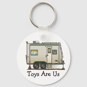 Porte-clés Cute RV Vintage Toy Hauler Camper Travel Trailer