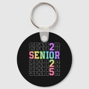 Porte-clés Cute Senior Cl De 2025 À damiers Senior 25 Graduat