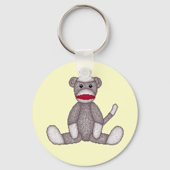 Porte-clés Cute Sock Monkey Key Chain (Recto)