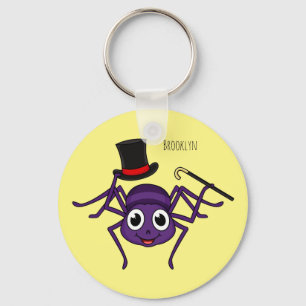 Porte-clés Cute Spider dans le top a un dessin animé