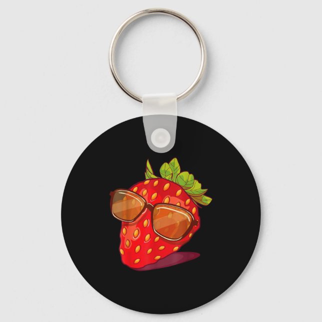 Porte-clés Cute Strawberry Fruit Lover Aesthetic Summer Gift  (Recto)