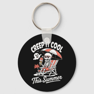Porte-clés Cute Summerween Ghost Funny Beach Halloween