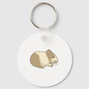 Porte-clés cute tan and white hamster