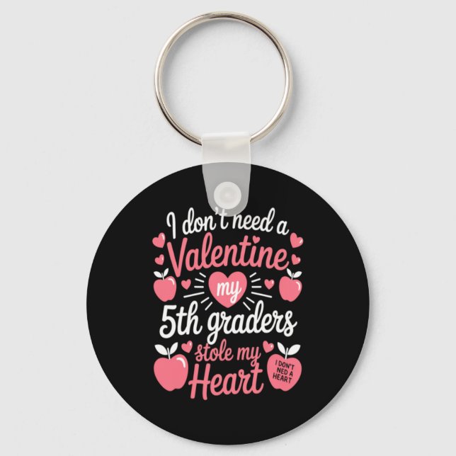 Porte-clés Cute Teachers Saint-Valentin (Recto)