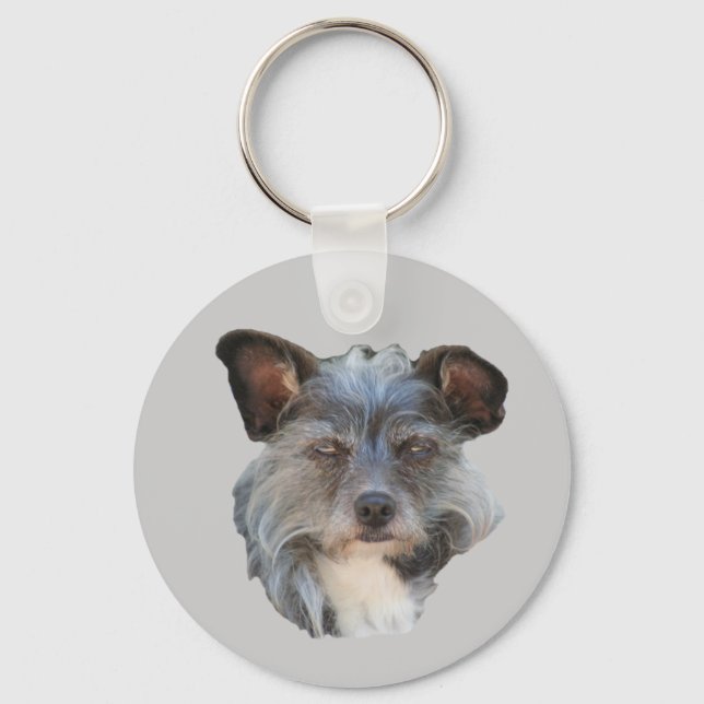 Porte-clés Cute Terrier Mixed Breed Mutt Dog Keychain (Recto)