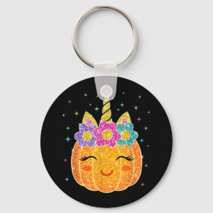 Porte-clés Cute Unicorn Citrouille Halloween Thanksgiving