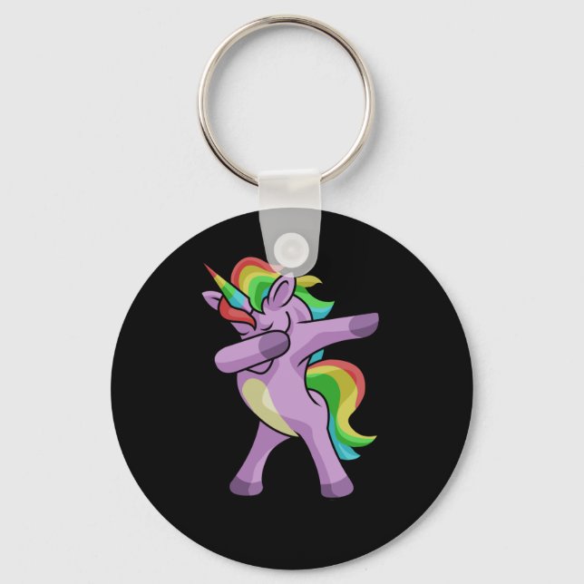 Porte-clés Cute Unicorn Dabber Dance (Recto)