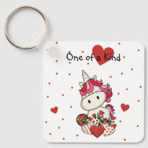 Cute Unicorn Valentine's Day Porte - clé