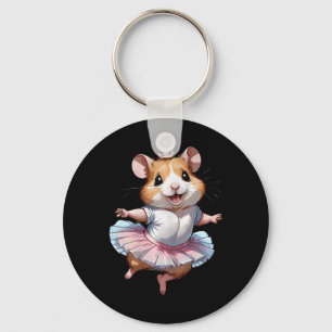 Porte-clés Cute Unique Et Moderne Hamster Ballet Et Ballerin