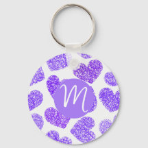 Cute violet Doodled Heart Saint Valentin Monogramm