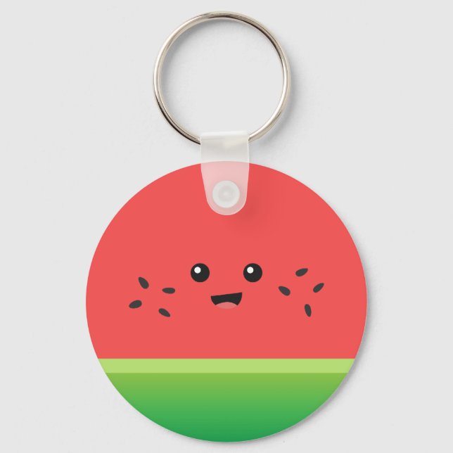 Porte-clés Cute Watermelon, Happy and Cheerful (Recto)