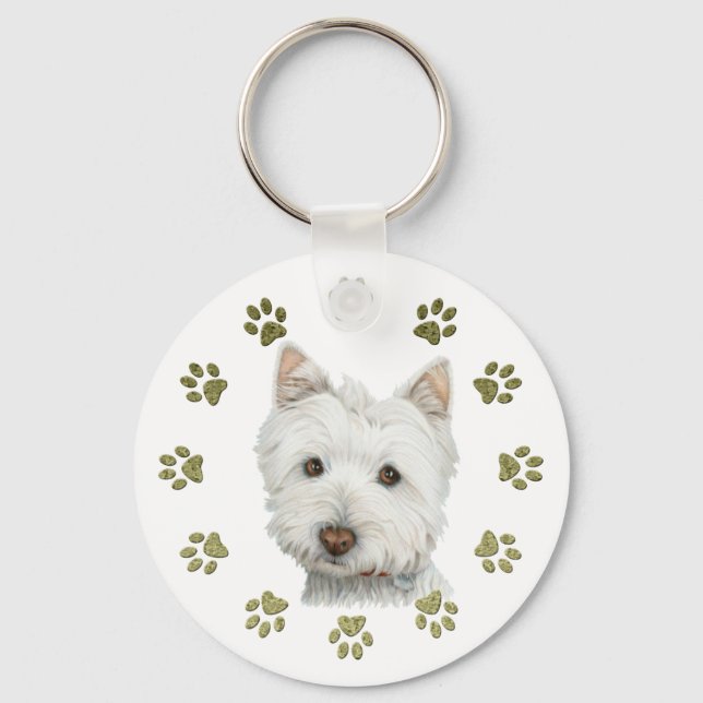 Porte-clés Cute Westie (Recto)