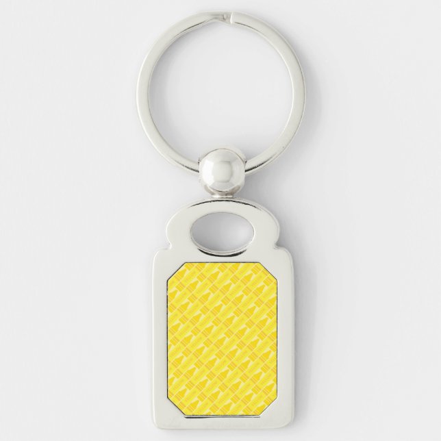 Porte-clés Cute Yellow Crayon Artsy Motif (Devant)