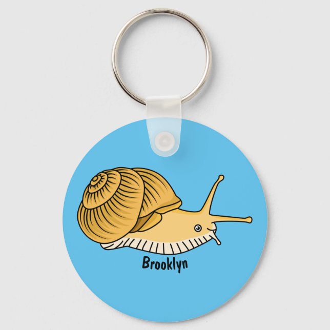 Porte-clés Cute yellow snail cartoon (Recto)