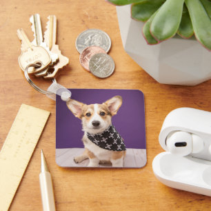 Porte-clés Cutest Baby Animals Corgi Puppy Skull Bandana