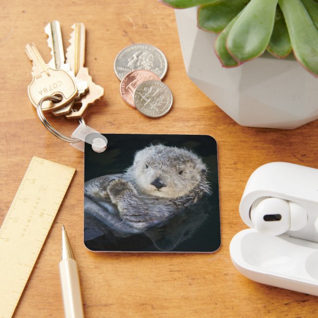 Porte-clés Cutest Baby Animals | Sea Otter Floating (Bureau)