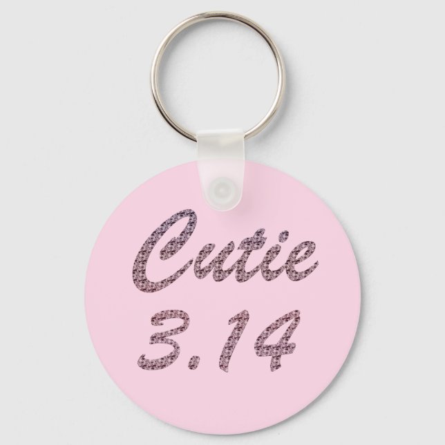 Porte-clés Cutie 3,14 Pi Jour Rose (Recto)