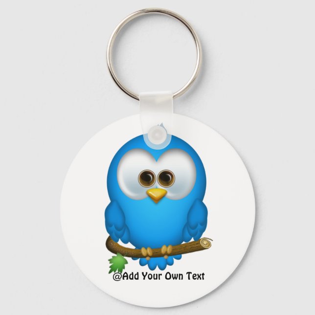 Porte-clés Cutie Blue Tweet Porte - clés d'oiseaux (Recto)