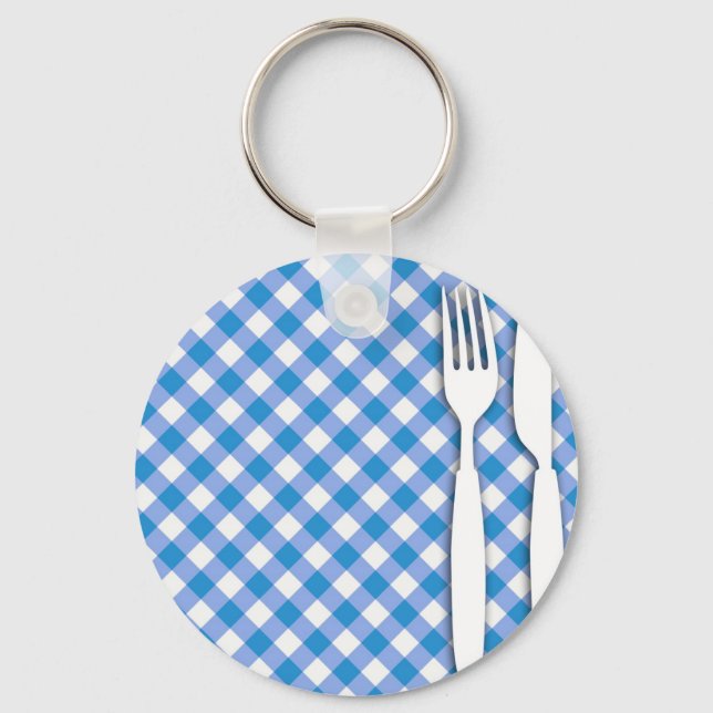 Porte-clés Cutlerie sur tissu de table (Recto)