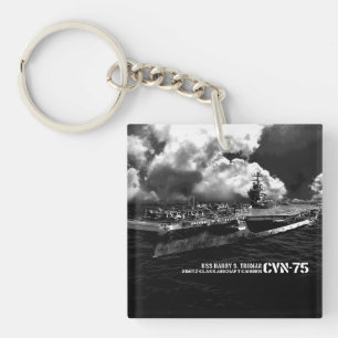 Porte-clés CVN-75 Harry S. Truman Carré (double face) Keyc