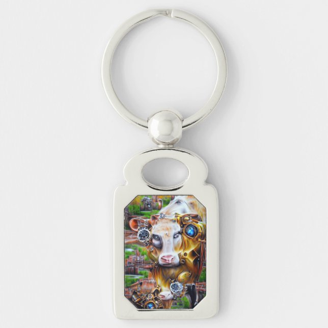 Porte-clés Cyber-vache vapeur (Devant)