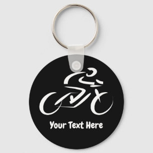 Porte clef gravé texte avec cycliste – Porte-clés argenté en métal avec  cycliste et texte à graver sur plaque – Accessoire clé personnalisable vélo  : : Mode