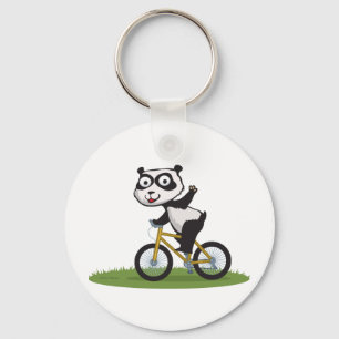 Porte-clés Cycliste d'ours panda