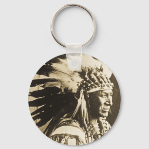 Porte-clés Cygne blanc en chef de Lakota Sioux