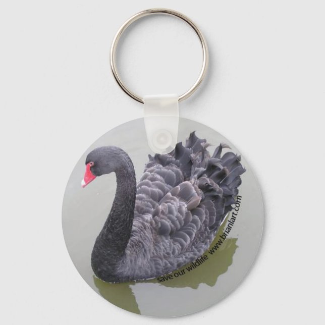 Porte-clés cygne noir (Recto)