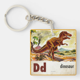 Porte-clés D est pour Dinosaur