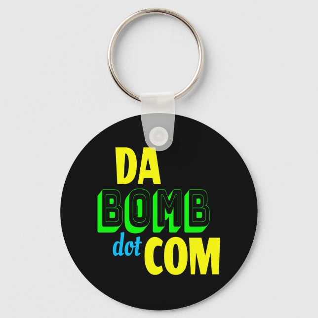 Porte-clés Da Bomb point com Novelty Funny Retro 90s (Recto)