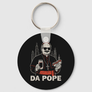 Porte-clés Da Pope De L'Amérique Chicago Pape Leo Xiv Funny V