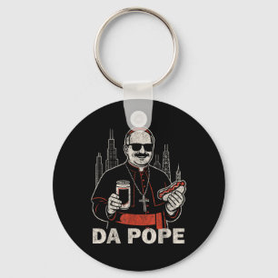 Porte-clés Da Pope De L'Amérique Chicago Pape Leo Xiv Funny V