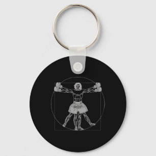Porte-clés Da Vinci Homme de Vitruve Muay Thai Mma Combat de
